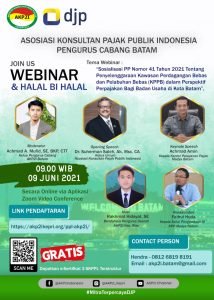 Read more about the article Sosialisasi PP Nomor 41 Tahun 2021 Tentang Penyelenggaraan Kawasan Perdagangan Bebas dan Pelabuhan Bebas (KPPB) dalam Perspektif Perpajakan Bagi Badan Usaha di Kota Batam